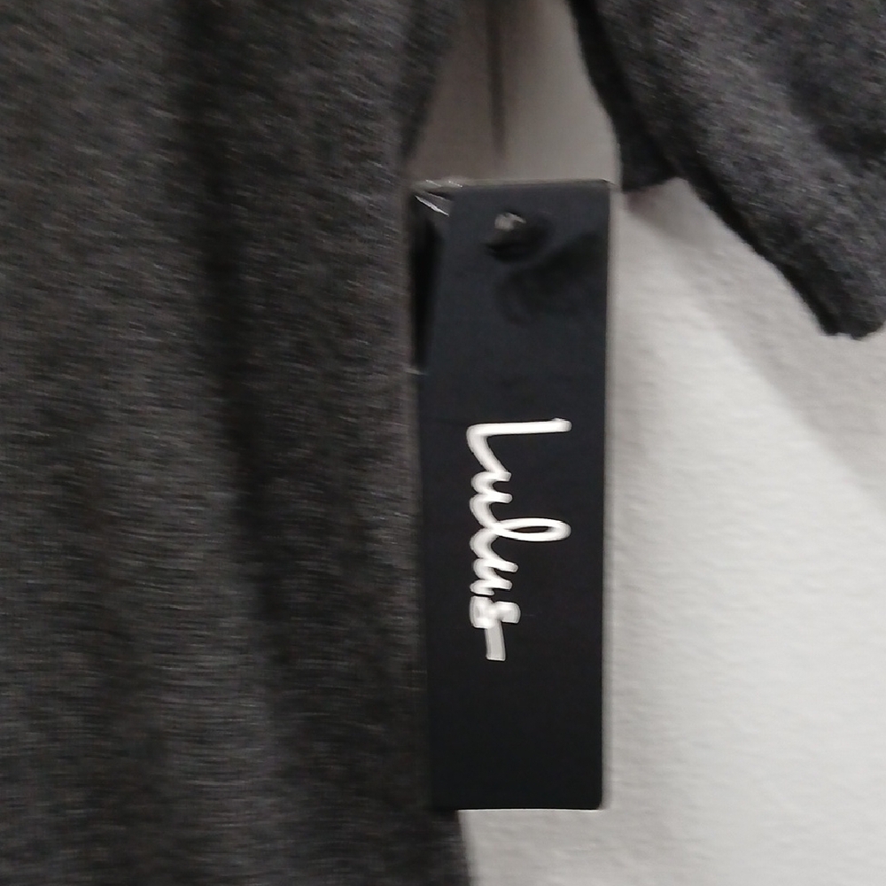 Lulu's Charcoal Knit Top - Picture 5 of 6